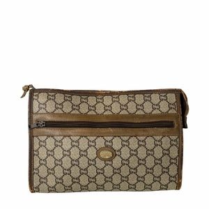 Gucci clutch bag Brown pvc purse